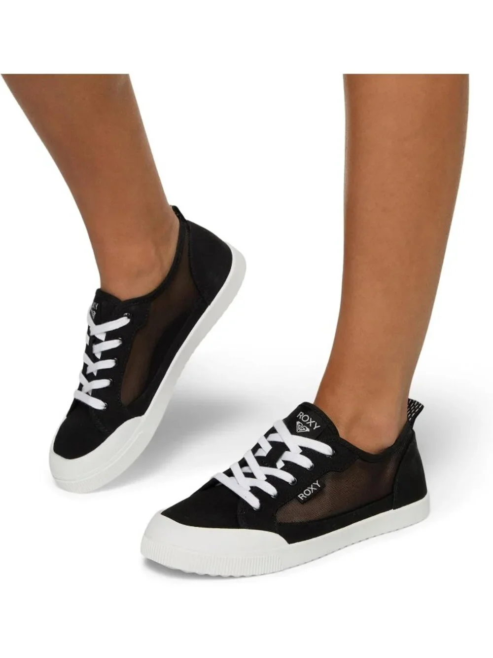 Women's Black Mesh Lightweight Low Top Lace Up Casual Fashion Shorebreak Sneaker